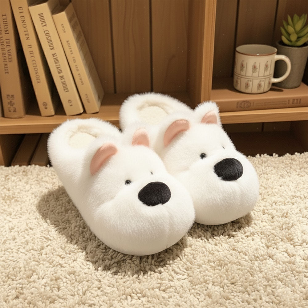 Toasty Tots Cute Puppy Cotton Slippers
